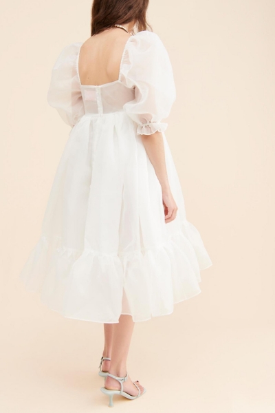 the ivory puff dress StylesbyLiv on LTK