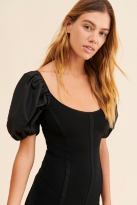 Puff Sleeve Bodycon Dress