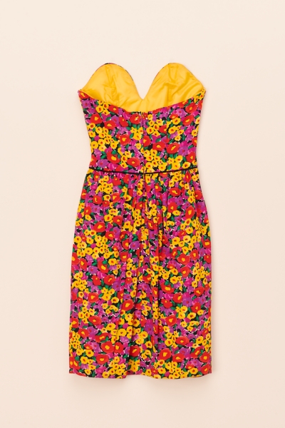 smocked drop waist dress Sloane Blue Floral Drop Waist Tube Mini