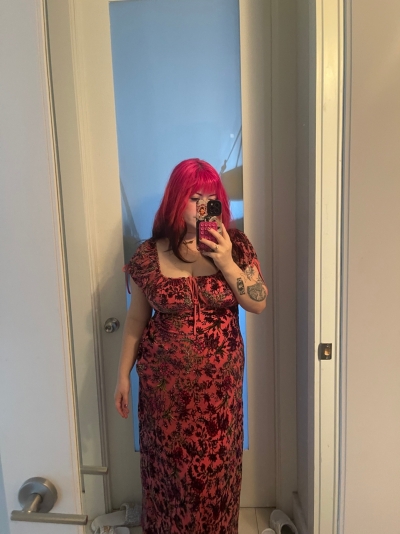 fawna floral burnout midi dress Fawna Floral Burnout Midi Dress