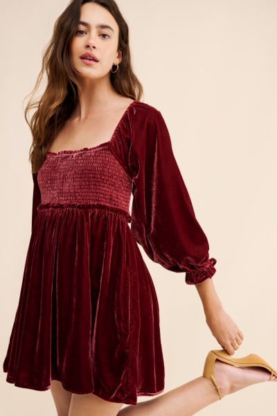 Daphne Velvet Mini Dress | Nuuly
