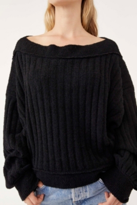 Free People Cabin Fever Pullover in shops Washed Black