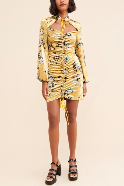 Velvet Ruched Mini Dress | Nuuly