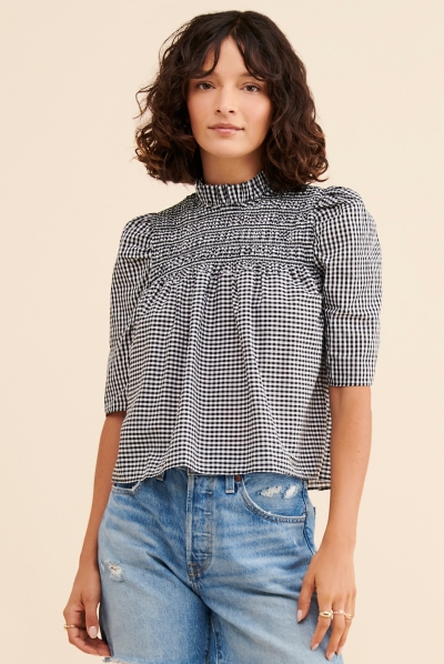 Gingham Smocked Blouse | Nuuly
