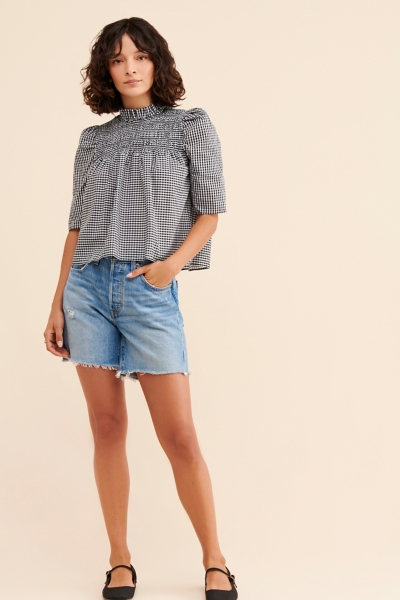 Gingham Smocked Blouse | Nuuly