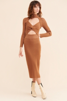 ■NICE CLAUP(ナイスクラブ)Kara knit pullover cut-out dress □NICE CLAUP(ナイスクラブ)Kara knit pullover cut-out dress