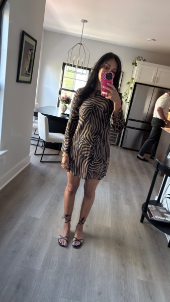 knee length dresses for ladies Macie Silk-Velvet Mini Dress in Black