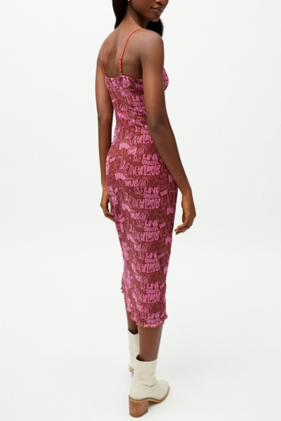 knee length dresses for ladies Savannah Floral Mesh Midi Slip Dress  Thread & Table