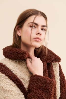 Colorblock Sherpa Jacket | Nuuly