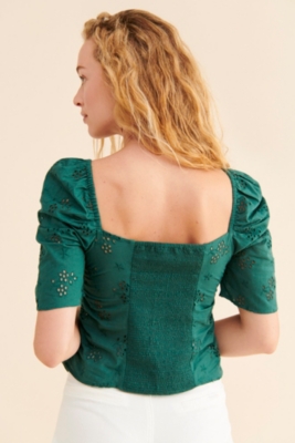 Eyelet Puff Sleeve Top | Nuuly