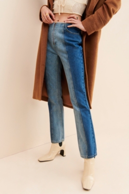 Mixed Blue Denim Kick Flare Jeans | Nuuly
