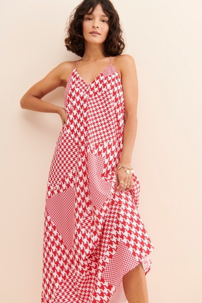 Houndstooth Halter Dress | Nuuly