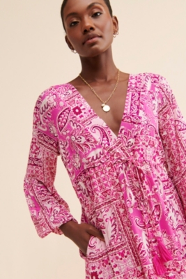 Btfl Life Pink Paisley Maxi Dress