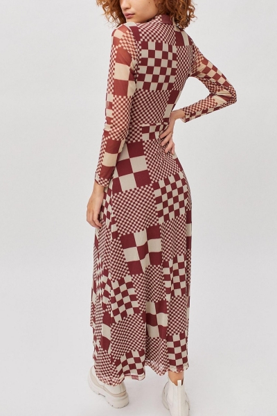 knee length dresses for ladies T-Tahari Dotted Mesh Shirt Dress – Elie Tahari main image 0