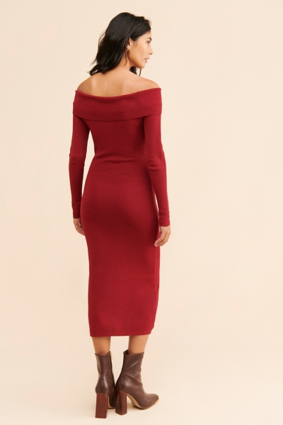Off Shoulder Knit Dress | Nuuly
