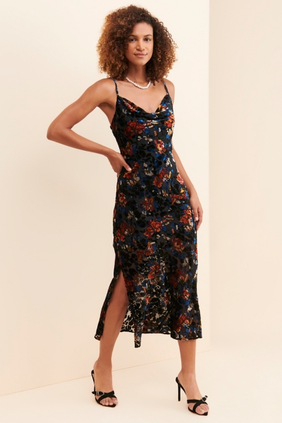 knee length dresses for ladies Sweet Treat Cowl Neck Midi Dress  Eve Marie's Boutique