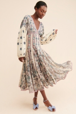 Free people bold shop blooms embroidered dress