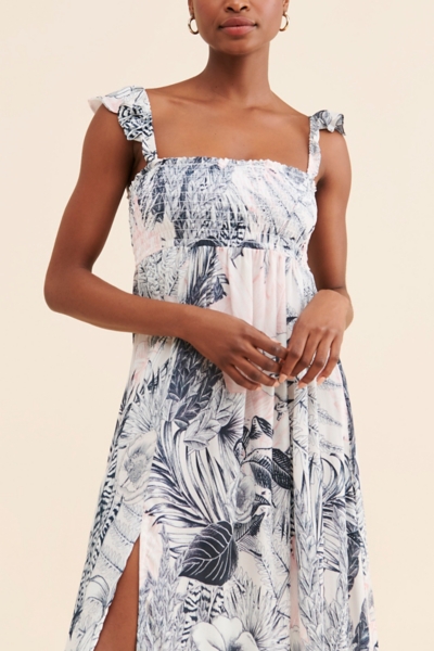 knee length dresses for ladies Lorain Floral Gown – Dress the Population main image 0