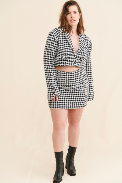 Bonnie Houndstooth Cropped Blazer | Nuuly