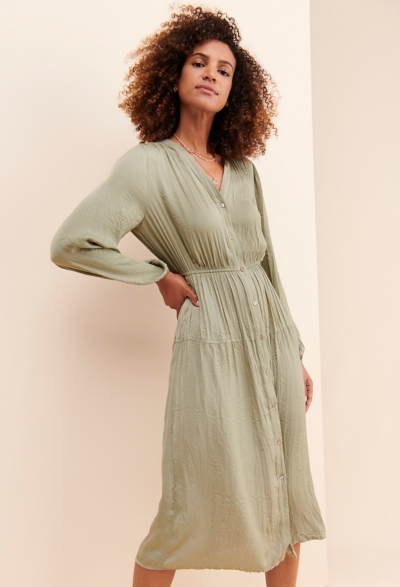 Crinkled Midi Dress | Nuuly