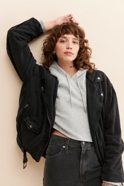Rebel Knit Oversized Moto Jacket Nuuly