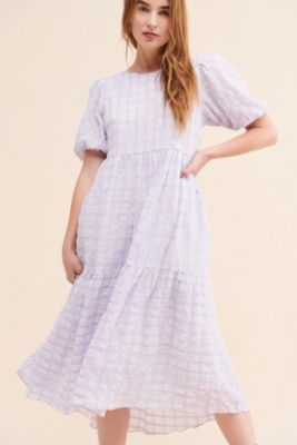 fitted lace wedding dress Shades of Purple Gingham Dress by Umgee – Flint Gypsies main image 0
