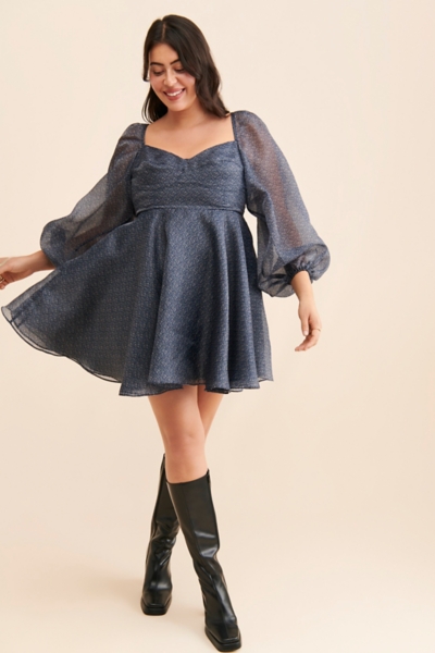 sachin and babi light blue dress Women Summer Square Neck Mini Dress Fairy Grunge Corset Dress Spaghetti  Strap Backless Low Cut Tie-up Shaping Short Dres size L Color Black main image 0