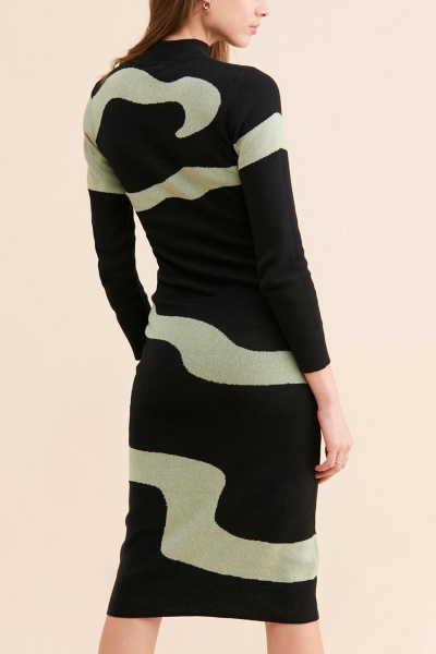swirl cut out dress Spiral Mini Dress  MOWALOLA