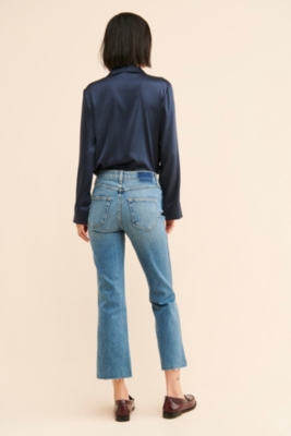 High Rise Kick Crop Jeans