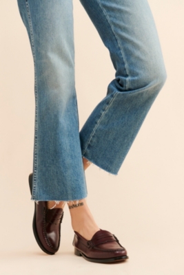 High Rise Kick Crop Jeans