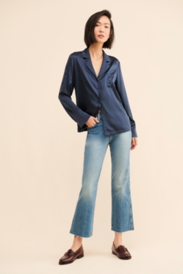 High Rise Kick Crop Jeans