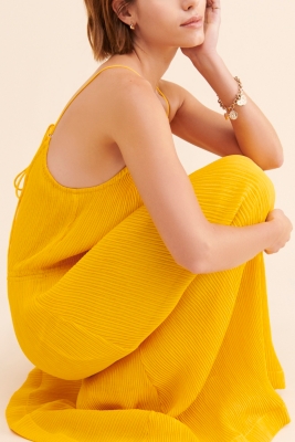 ガールズソサエティ　Lucy check dress yellow Val Max Yellow Check Dress – Le Petit Kids
