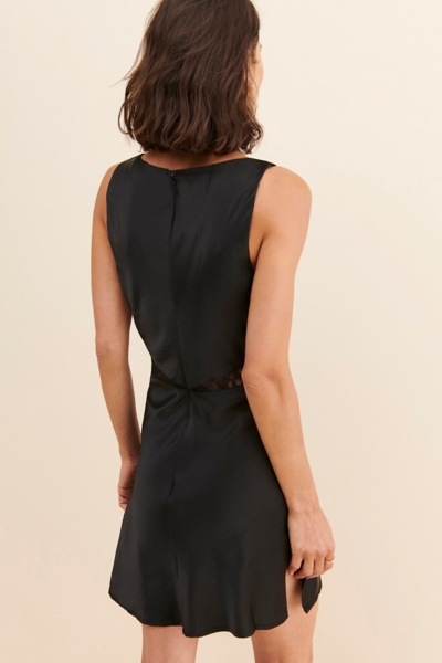 black mini dress with skirt Adore-A-Bow Velvet Sequin Mini Dress - Black, Large | Hazel and Olive