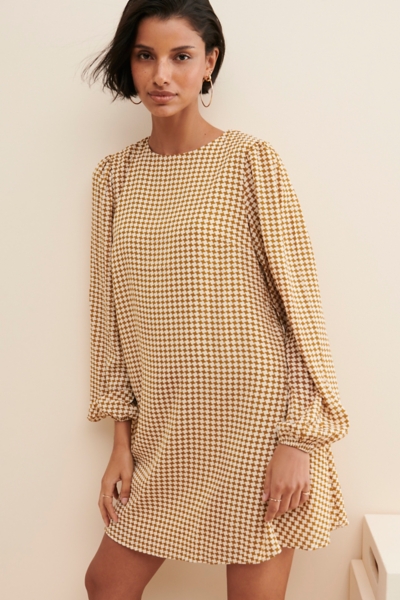 Plaid Long Sleeve Shift Dress | Nuuly