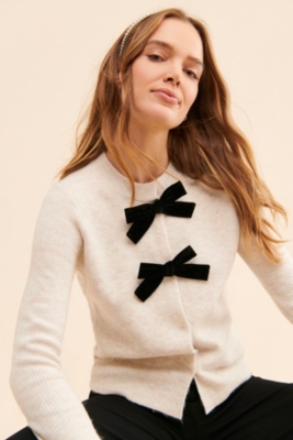 Nelsa Bow Front Cardigan Nuuly
