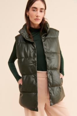 Bella Coated Puffer Vest | Nuuly