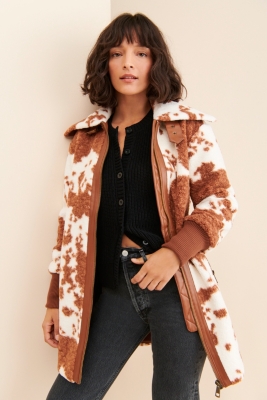 Cow Print Coat