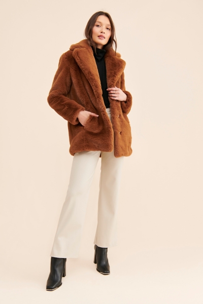 Heather Faux Fur Coat | Nuuly