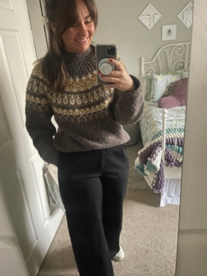 Fair isle mock neck sweater best sale