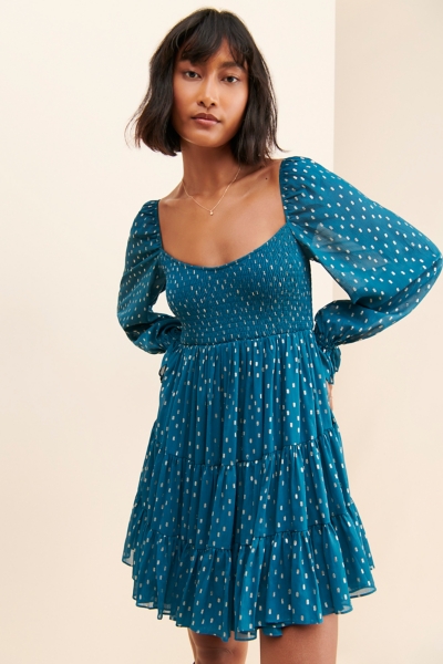トップス ans dotsloevner MINI DRESS BLUE トップス ans dotsloevner MINI DRESS BLUE Delamere Mini Dress Blue