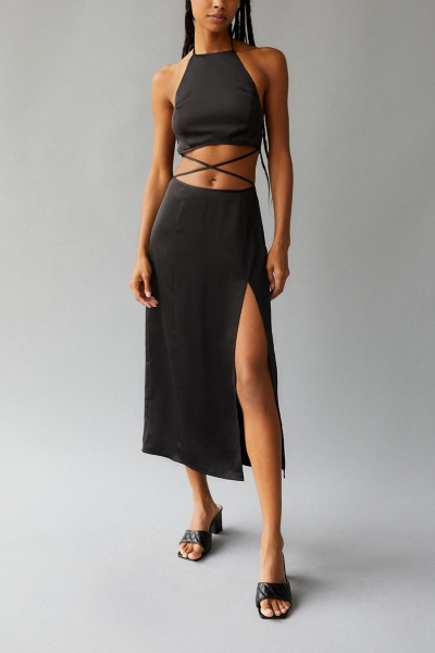 Amira Satin Midi Dress | Nuuly