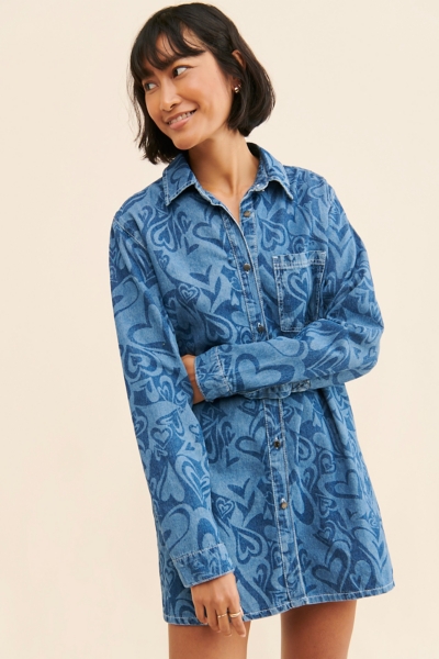 Prom Denim Shirt Dress | Nuuly