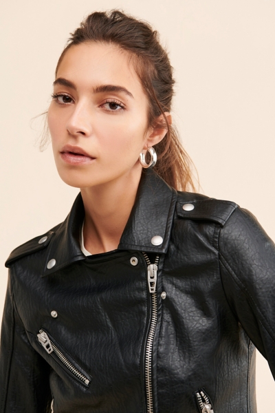 極美品◆RANDEBOO Vegan leather jacket◇ブラック Vegan Leather Jacket | Nuuly