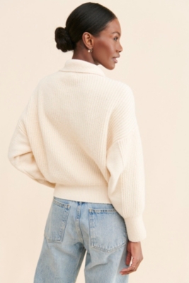 Lizzie Cable Knit Half-Zip Sweater | Nuuly