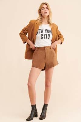Roma Vegan Suede Shorts