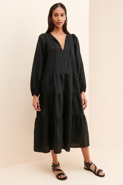 knee length dresses for ladies Emmett Pleated Gown  AMUR