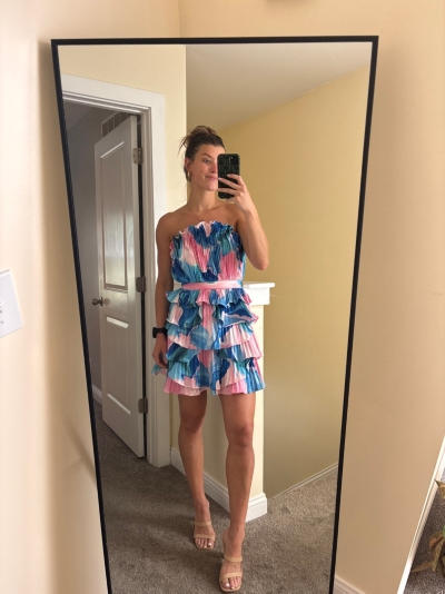 Jayda Tiered Shell Mini Dress | Nuuly
