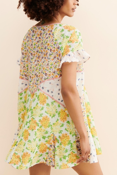 wildflower embroidered mini dress free people Wildflower Muse Mini Dress by Free People in Blue, Size: S