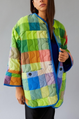 Holly Check Quilted Jacket | Nuuly Rent