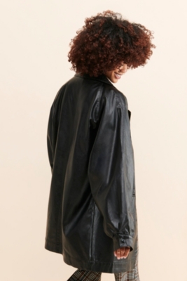 【COOR】韓国人気 ★ vegan leather car coat ★ Vegan Leather Car Coat | Nuuly